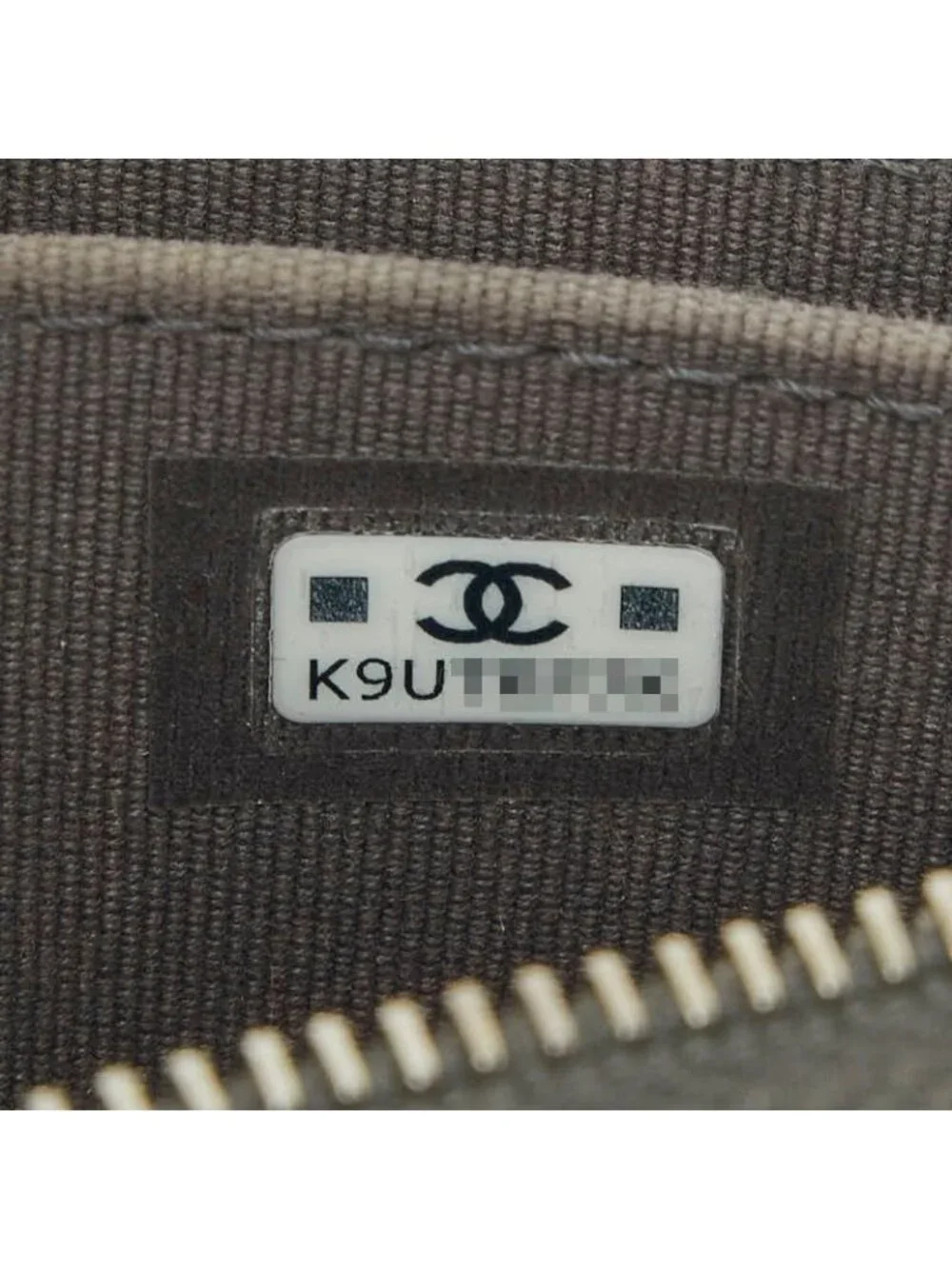 Chanel Quilted CC Logo Coin Purse Gray Lambskin